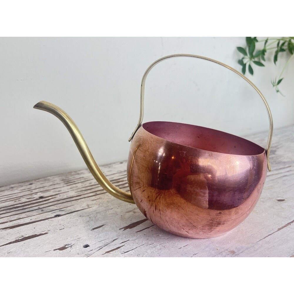 Vintage Coppercraft Guild USA Copper & Brass Rustic Watering Can Garden Plants